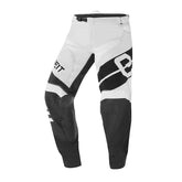 Pantaloni X LEGEND 23, un pantalone off-road con rinforzi strategici. Design bianco e nero. Di ELEVEIT MOTOBOOTS.